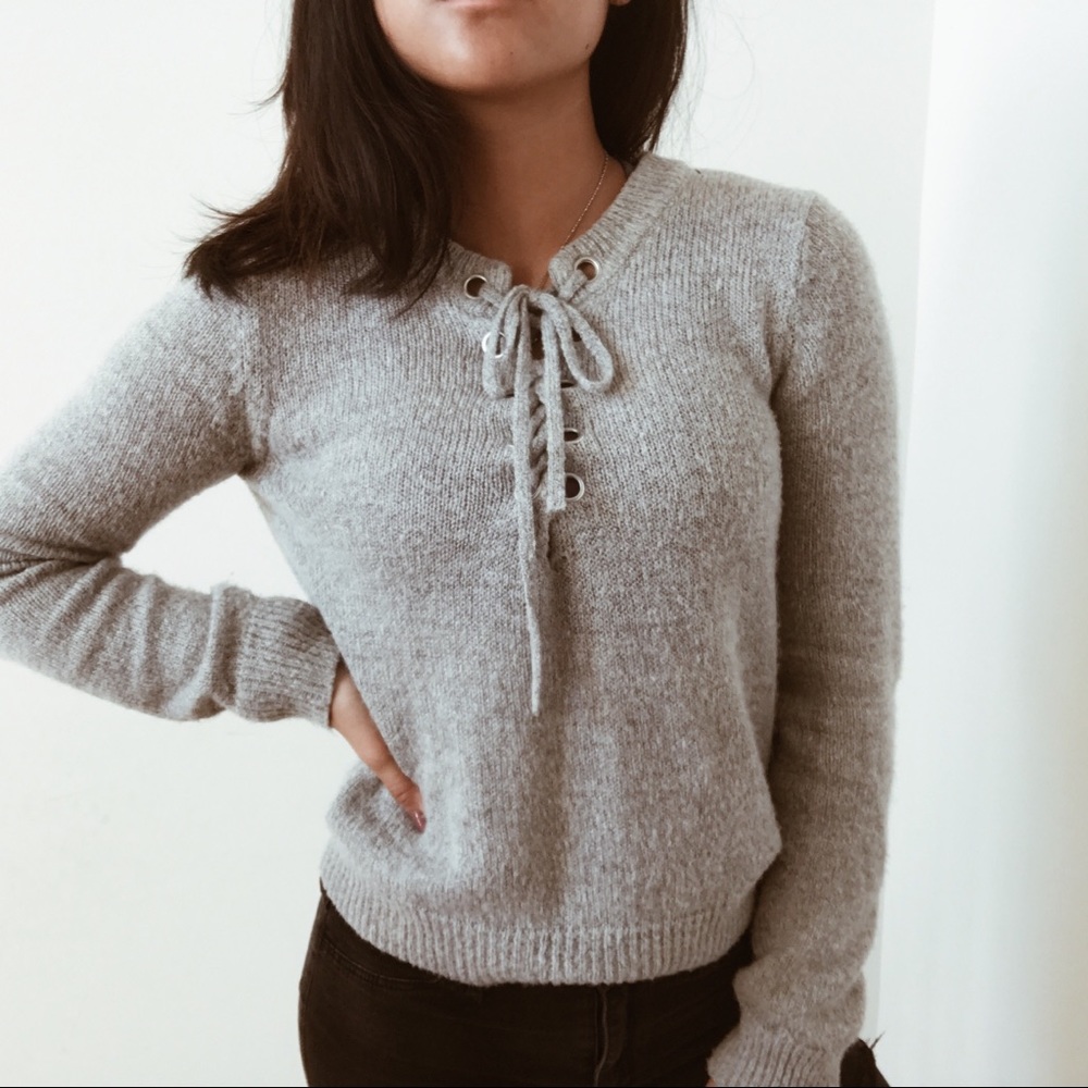Criss cross sweater